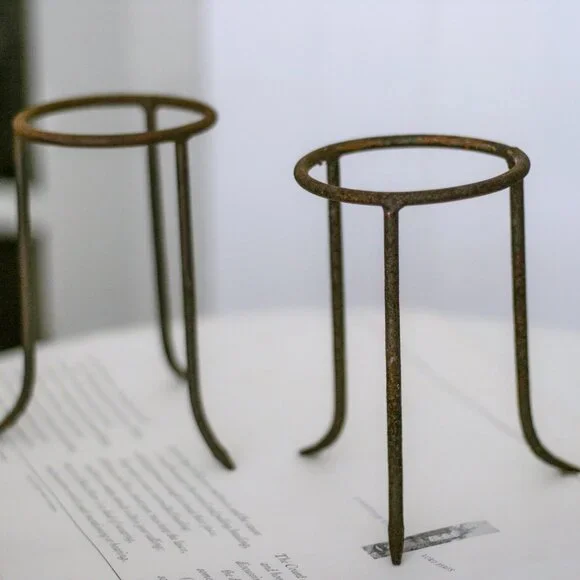 Brutalist Pair of Wrought Iron Plant Stands - Picture 5 of 6